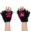 Spirit Halloween Kids Faux Fur Black Kitty Paws