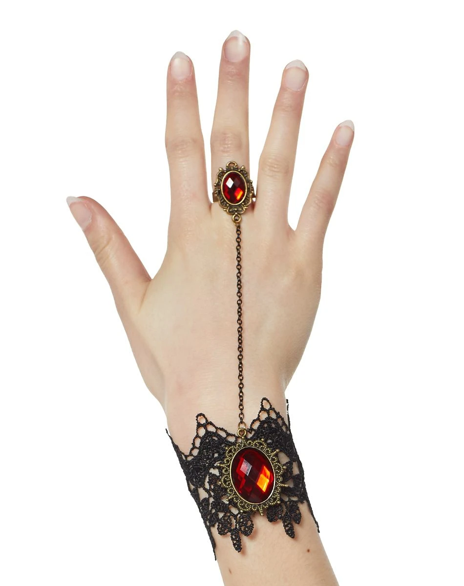 Spirit Halloween Lace Bracelet with Ring 1 Spirit Halloween Lace Bracelet with Ring