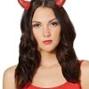Spirit Halloween Red Rhinestone Devil Horns