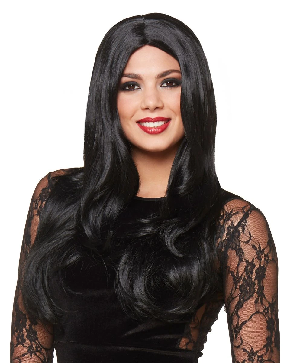 Spirit Halloween Long Black Wig 1 Spirit Halloween Long Black Wig