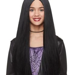 Spirit Halloween Kids Black Witch Wig