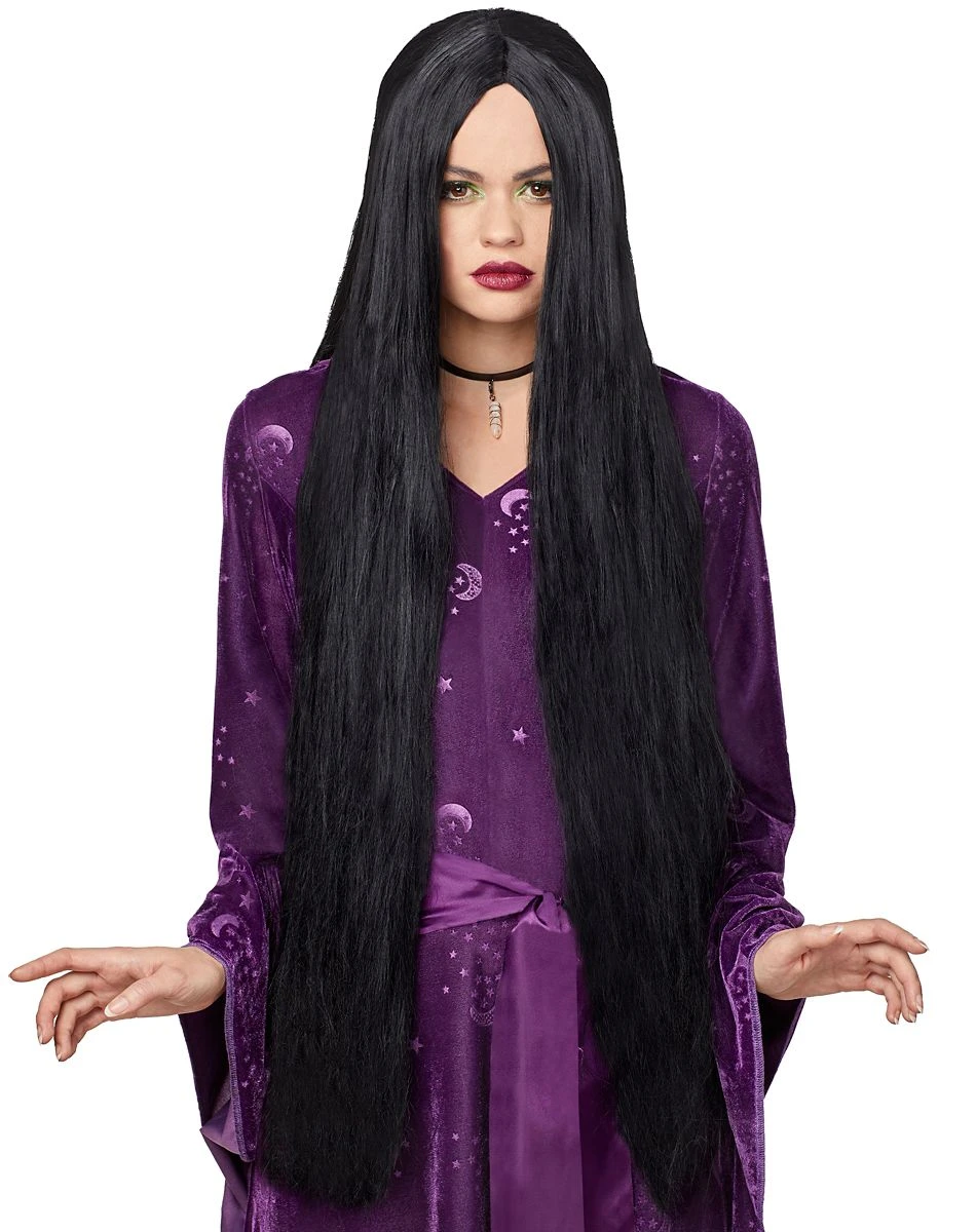 Spirit Halloween Long Black Witch Wig 1 Spirit Halloween Long Black Witch Wig