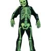 Spirit Halloween Kids Glow in the Dark Skelebones One Piece Costume