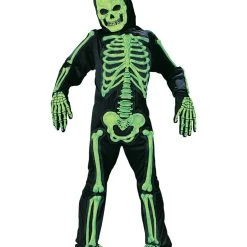 Spirit Halloween Kids Glow in the Dark Skelebones One Piece Costume