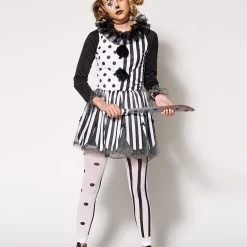 Spirit Halloween Adult Twisted Trickster Clown Costume -Cheap Trick Or Treat Hub Store 01346444 c