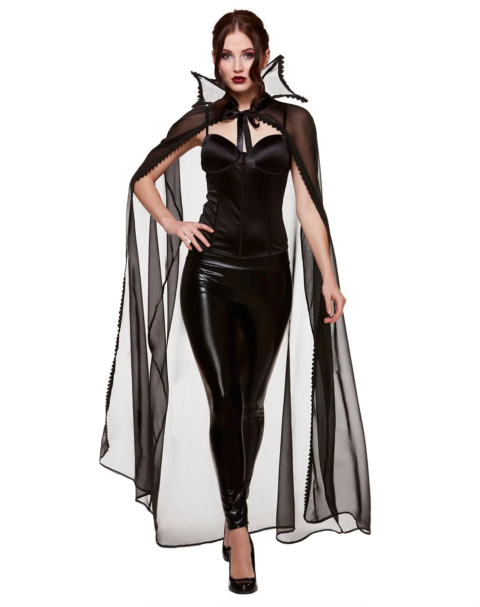 Spirit Halloween Adult Sheer Vampire Cape 1 Spirit Halloween Adult Sheer Vampire Cape