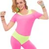 Spirit Halloween Neon Pink Crop Top