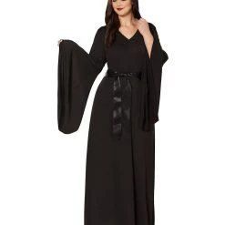 Spirit Halloween Adult Black Hooded Plus Size Dress -Cheap Trick Or Treat Hub Store 01347012 c