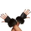 Spirit Halloween Black Faux Fur Cuff Fingerless Glove