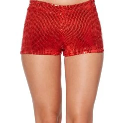 Spirit Halloween Adult Red Sequin Shorts
