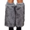 Spirit Halloween Grey Faux Fur Leg Warmers