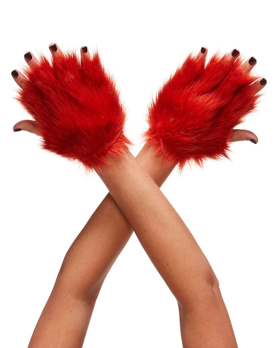Spirit Halloween Faux Fur Fox Gloves 1 Spirit Halloween Faux Fur Fox Gloves