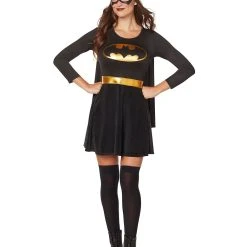 Spirit Halloween Adult Black and Gold Batgirl Dress - DC Comics -Cheap Trick Or Treat Hub Store 01354893 c