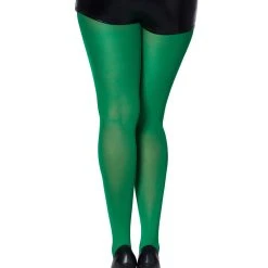 Spirit Halloween Opaque Tights - Green 7 Spirit Halloween Opaque Tights - Green -Cheap Trick Or Treat Hub Store 01356914 b