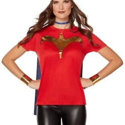 Spirit Halloween Caped Wonder Woman T-Shirt - DC Comics -Cheap Trick Or Treat Hub Store 01357599 c