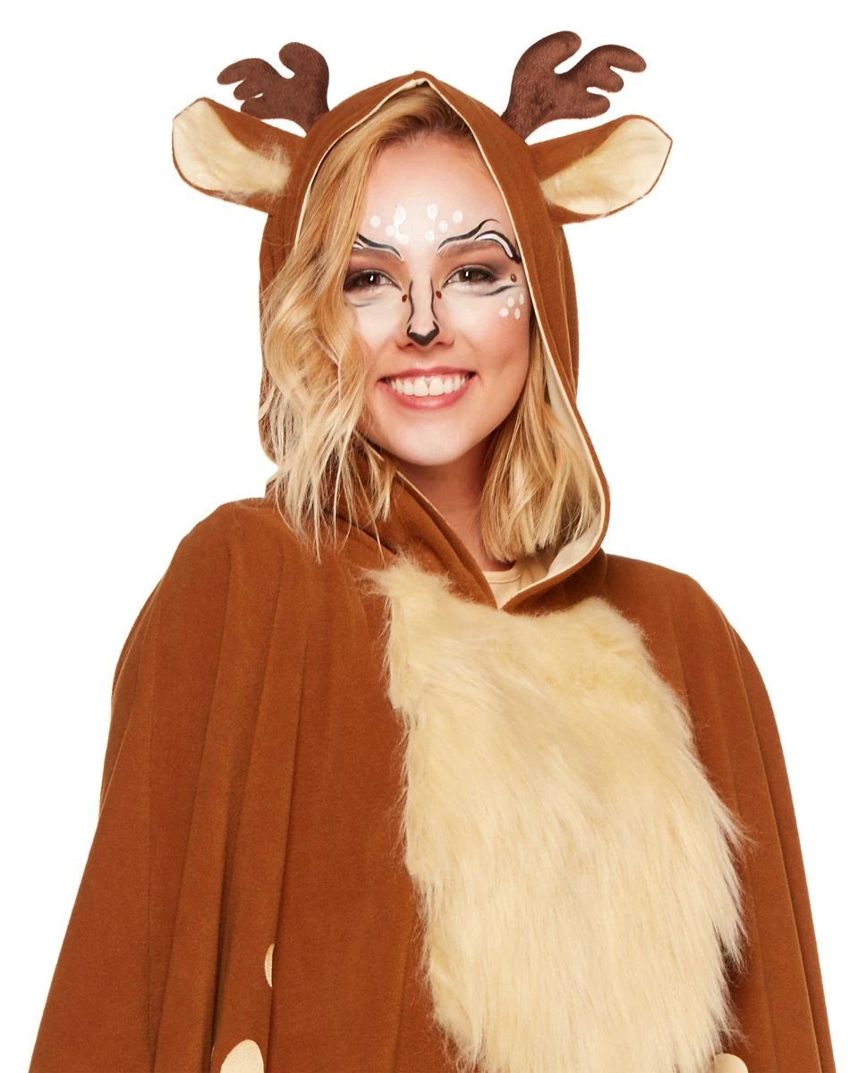 Spirit Halloween Adult Faux Fur Deer Poncho 4 Spirit Halloween Adult Faux Fur Deer Poncho - Image 4