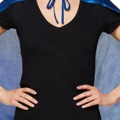 Spirit Halloween Blue Metallic Cape 5 Spirit Halloween Blue Metallic Cape -Cheap Trick Or Treat Hub Store 01360817 d