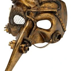 Spirit Halloween Steampunk Plague Doctor Half Mask -Cheap Trick Or Treat Hub Store 01361815 c
