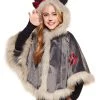 Spirit Halloween Kids Faux Fur Werewolf Poncho