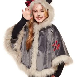 Spirit Halloween Kids Faux Fur Werewolf Poncho