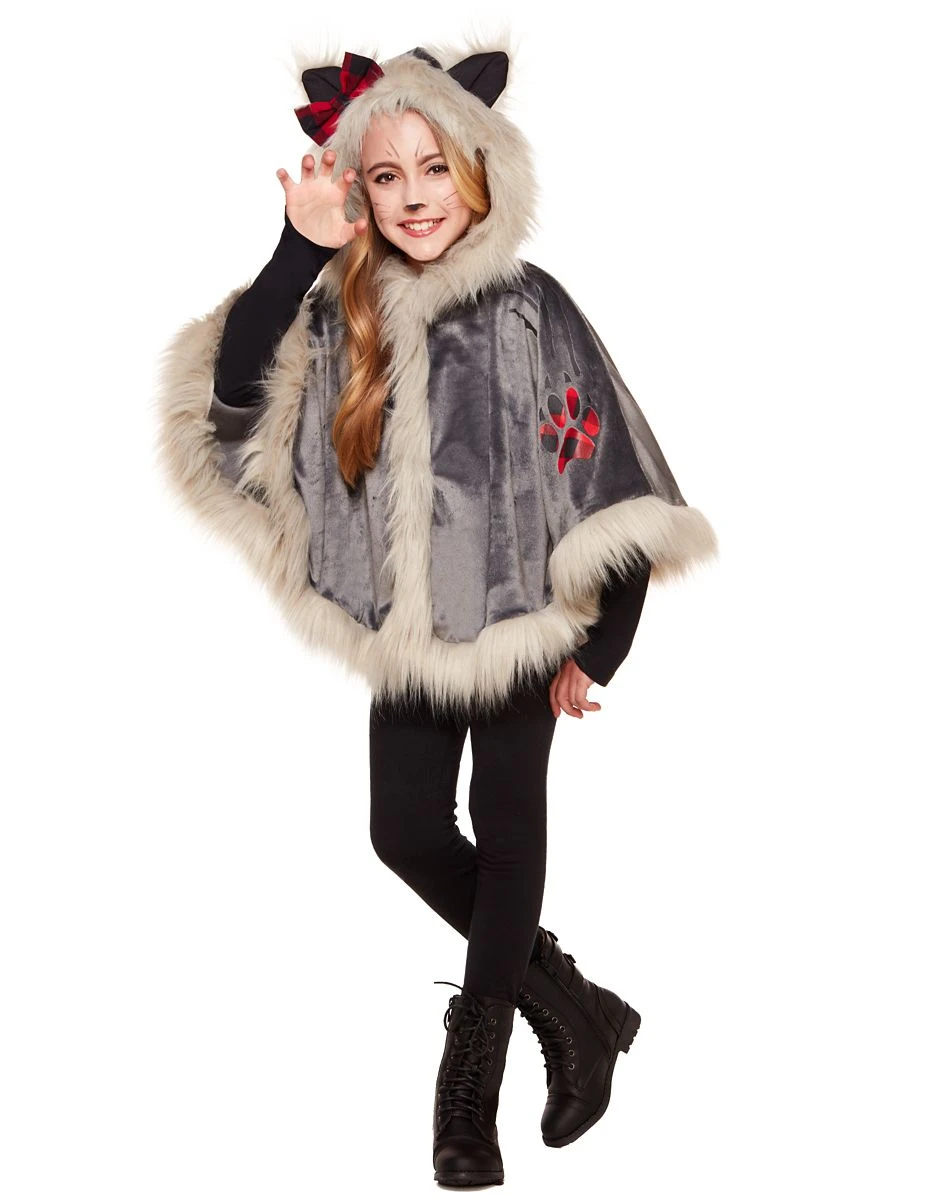 Spirit Halloween Kids Faux Fur Werewolf Poncho 3 Spirit Halloween Kids Faux Fur Werewolf Poncho - Image 3