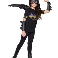 Spirit Halloween Kids Caped Batgirl T Shirt - DC Comics -Cheap Trick Or Treat Hub Store 01364975 d