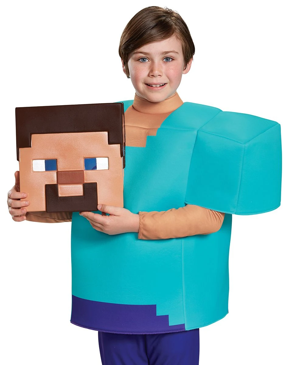 Spirit Halloween Kids Steve Costume - Minecraft 3 Spirit Halloween Kids Steve Costume - Minecraft - Image 3