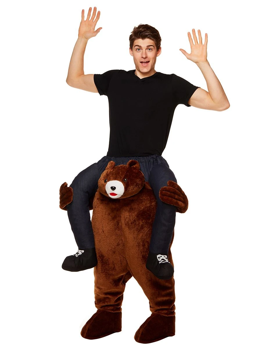 Spirit Halloween Adult Bear Piggyback Costume 1 Spirit Halloween Adult Bear Piggyback Costume