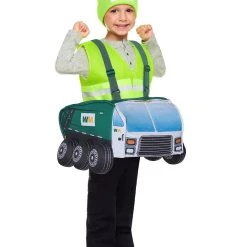 Spirit Halloween Toddler Garbage Truck Ride-Along Costume - Waste Management