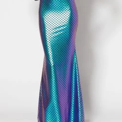 Spirit Halloween Adult Scaled Iridescent Mermaid Skirt -Cheap Trick Or Treat Hub Store 01370618 a