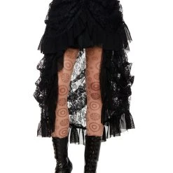 Spirit Halloween Black Lace Steampunk Skirt