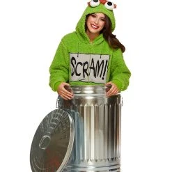Spirit Halloween Adult Oscar the Grouch One Piece Costume - Sesame Street -Cheap Trick Or Treat Hub Store 01372523 a