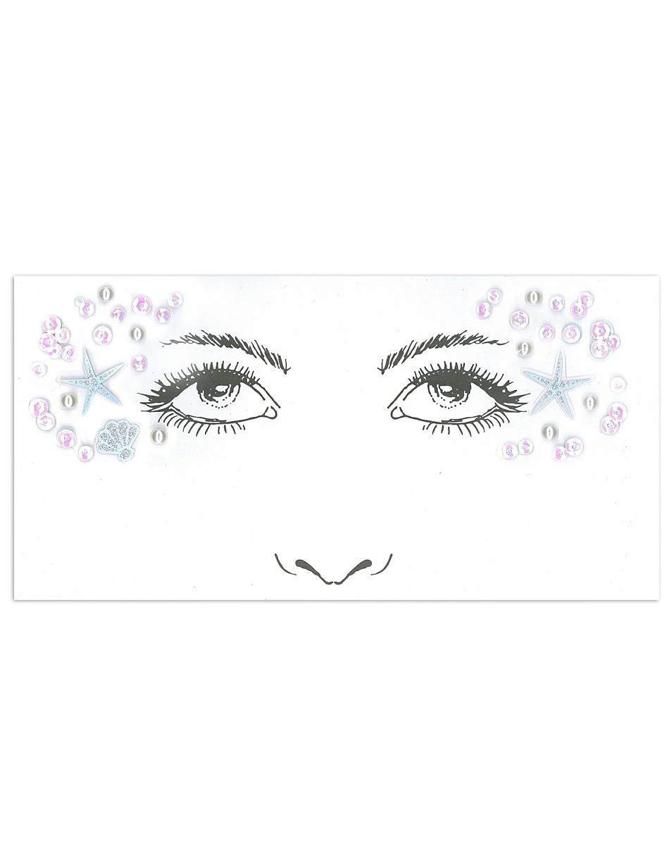 Spirit Halloween Mermaid Face Decal 1 Spirit Halloween Mermaid Face Decal