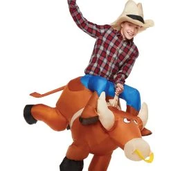 Spirit Halloween Kids Ride-On Inflatable Bull Costume