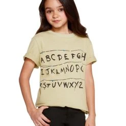 Spirit Halloween Kids Stranger Things Alphabet Wall T Shirt - Stranger Things -Cheap Trick Or Treat Hub Store 01381797 c