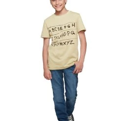 Spirit Halloween Kids Stranger Things Alphabet Wall T Shirt - Stranger Things -Cheap Trick Or Treat Hub Store 01381797 e