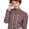 Spirit Halloween Adult Ruffle Barb Shirt - Stranger Things