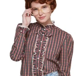 Spirit Halloween Adult Ruffle Barb Shirt - Stranger Things