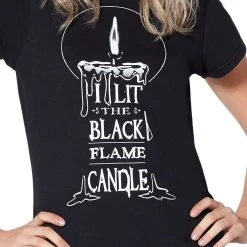 Spirit Halloween Black Flame T Shirt - Hocus Pocus -Cheap Trick Or Treat Hub Store 01384130 c