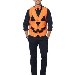 Spirit Halloween Light Up E.L Wire Pumpkin Vest -Cheap Trick Or Treat Hub Store 01384940 d