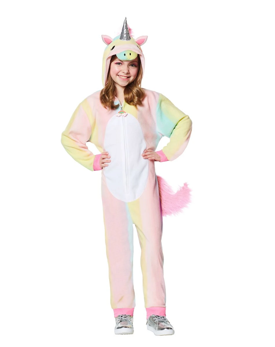Spirit Halloween Kids Rainbow Unicorn One-Piece Costume 1 Spirit Halloween Kids Rainbow Unicorn One-Piece Costume