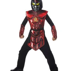 Spirit Halloween Kids Light Up Extreme Fire Ninja Costume