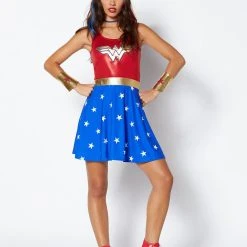Spirit Halloween Wonder Woman Dress Kit - DC Comics -Cheap Trick Or Treat Hub Store 01391168 c