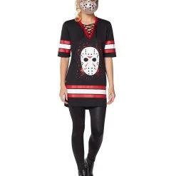 Spirit Halloween Adult Jason Voorhees Hockey Dress – Friday the 13th -Cheap Trick Or Treat Hub Store 01392695 d