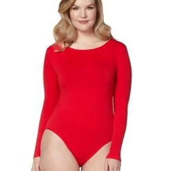 Spirit Halloween Long Sleeve Red Bodysuit -Cheap Trick Or Treat Hub Store 01394188 a