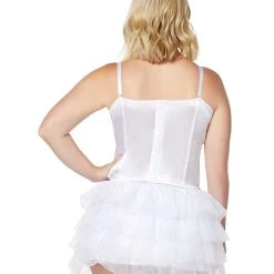 Spirit Halloween Front Lace-Up Corset - White -Cheap Trick Or Treat Hub Store 01394600 b