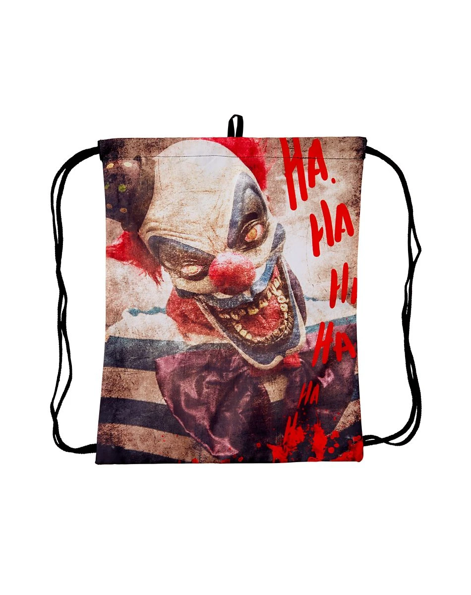 Spirit Halloween Scary Clown Cinch Bag 1 Spirit Halloween Scary Clown Cinch Bag