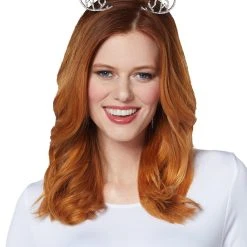 Spirit Halloween Silver Rhinestone Deer Antler Headband