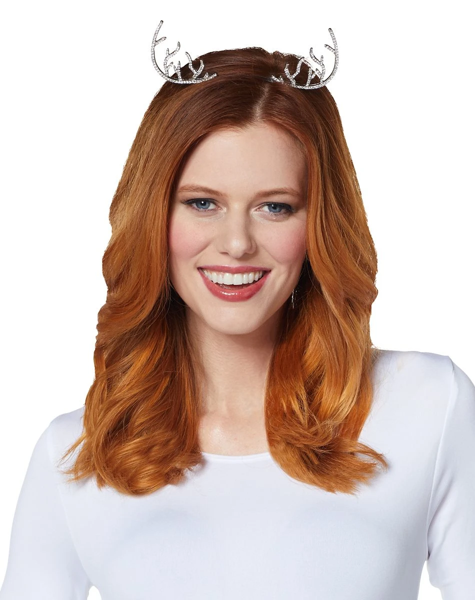 Spirit Halloween Silver Rhinestone Deer Antler Headband 1 Spirit Halloween Silver Rhinestone Deer Antler Headband