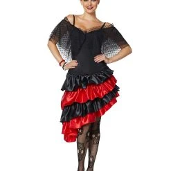 Spirit Halloween Black Ruffle Corset 6 Spirit Halloween Black Ruffle Corset -Cheap Trick Or Treat Hub Store 01398122 c
